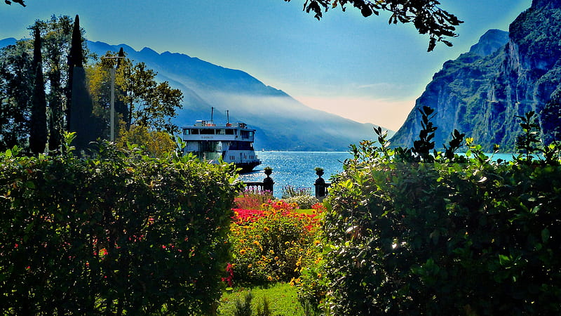 my favorite places, italy, nature, very beautiful, lake, Lake Garda, HD wallpaper
