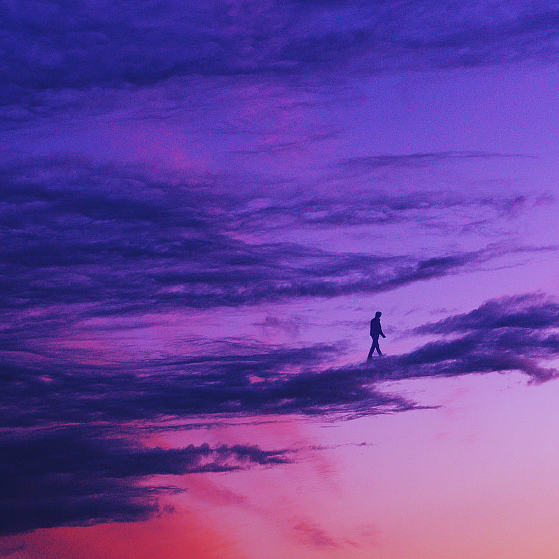 Walking On Clouds, clouds, graphy, manipulation, HD phone wallpaper