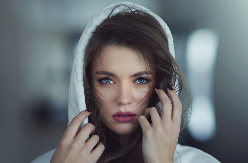 Face Brunette Model Women Blue Eyes Lipstick Maria Dzvinkaitė Hd Wallpaper Peakpx 