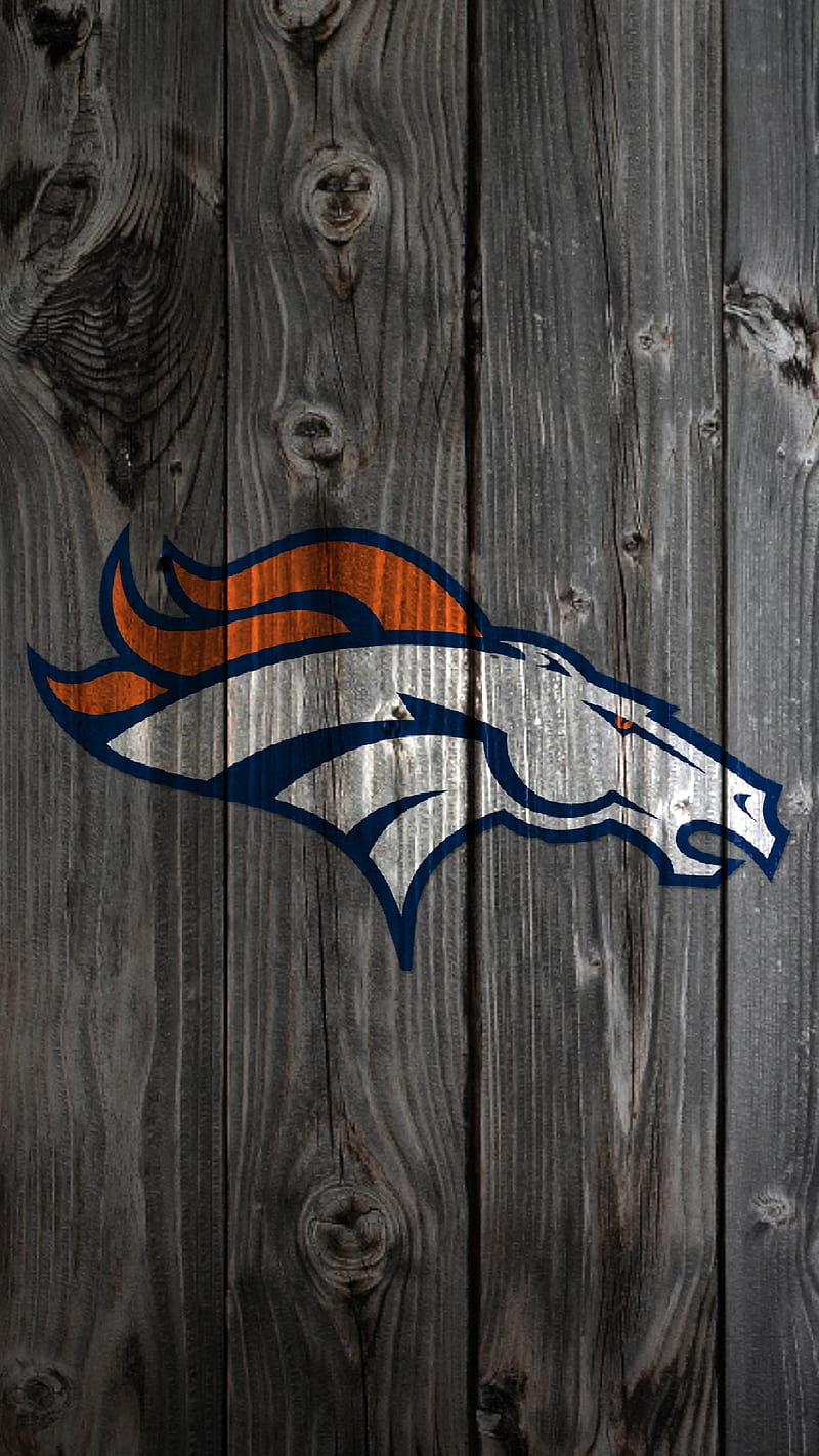 Broncos, fence, horse, nfl, wood, HD phone wallpaper