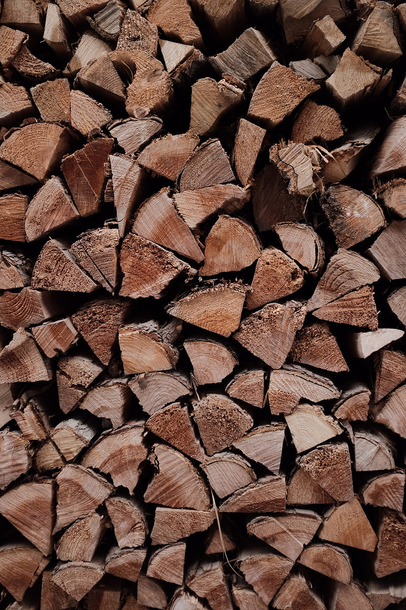 firewood, wood, wooden, texture, HD phone wallpaper