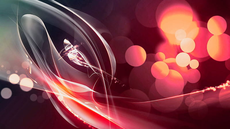 Red Yellow Bright Shinny Glare Light Form Shape Abstract, HD wallpaper