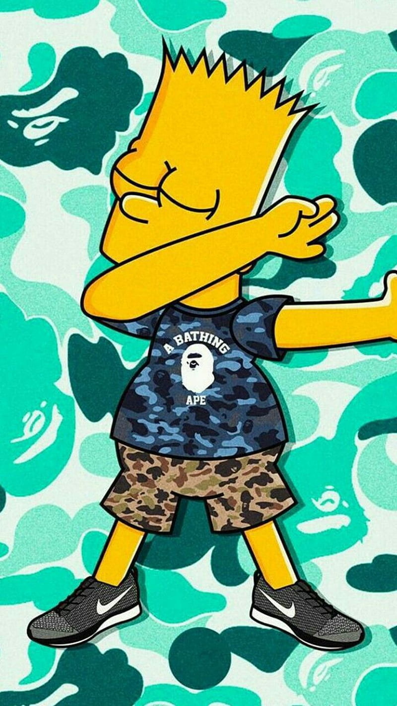 Simpson Supreme, bart, simpson, supreme, HD phone wallpaper