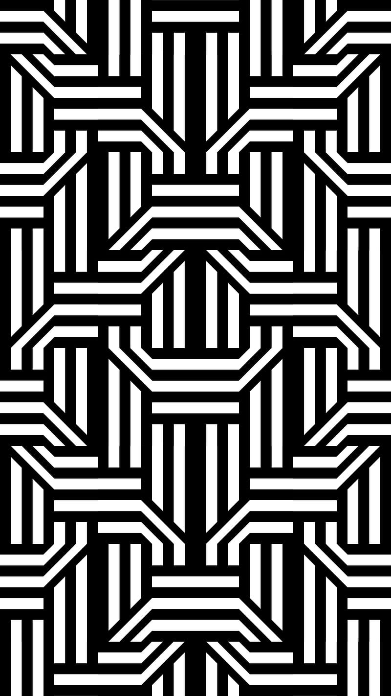Industrial ornament, Divin, abstract, background, black, black-white, electronic, futuristic, geometric, geometrical, geometry, illusion, illusive, kinetic, line, op-art, optical, optical-art, optical-illusion, pattern, striped, stripes, technologic, texture, visual, white, HD phone wallpaper