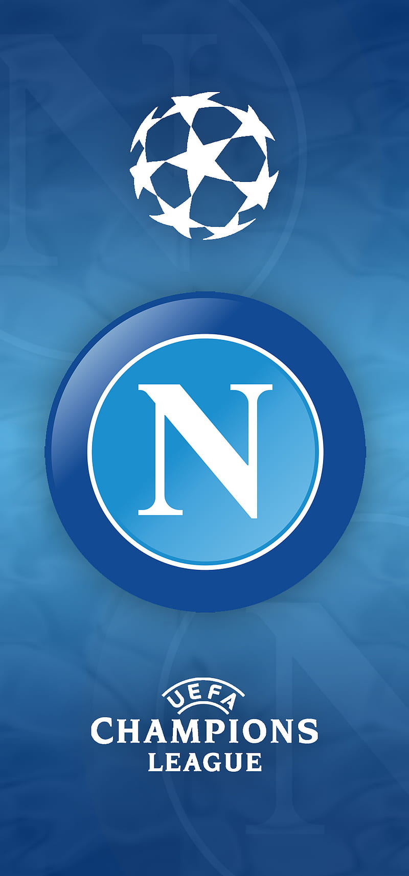 NAPOLI CHAMPIONS, blue, calcio, champions league, shield, foot, football, napoles, HD phone wallpaper