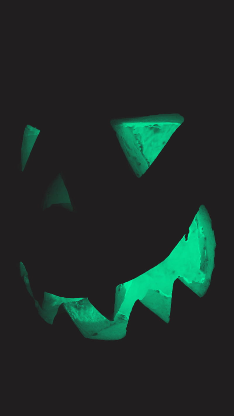 Halloween Pumpkin, 1st, android, apple, art, below, black background, down, fade, first, gaming, green, horror, ios, it, movie, november, pretty, scarry, scary, HD phone wallpaper