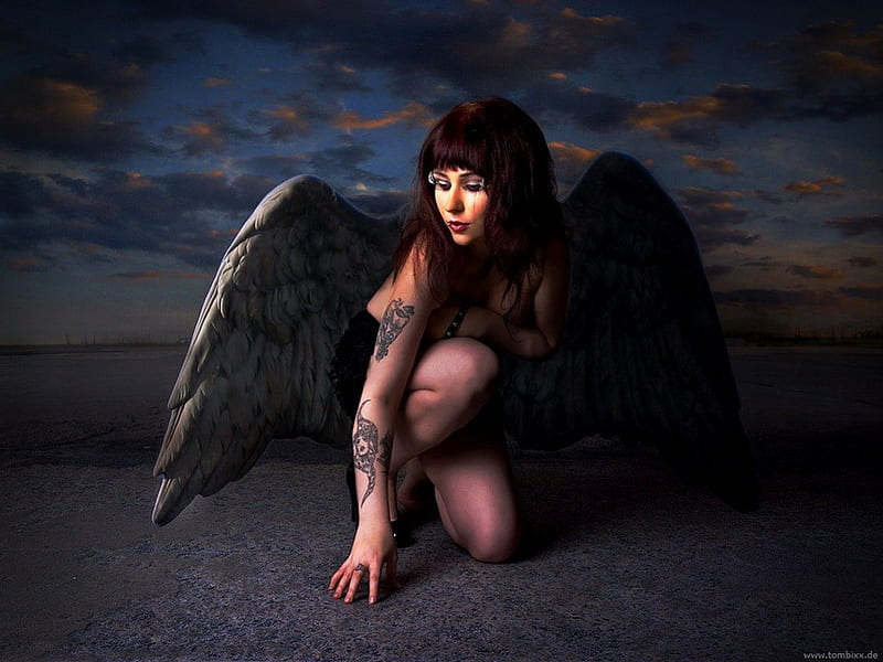 Back Angel Girl Tattoo