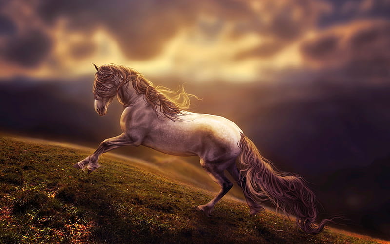 Amazing Horse Art, horse, artist, digital-art, HD wallpaper
