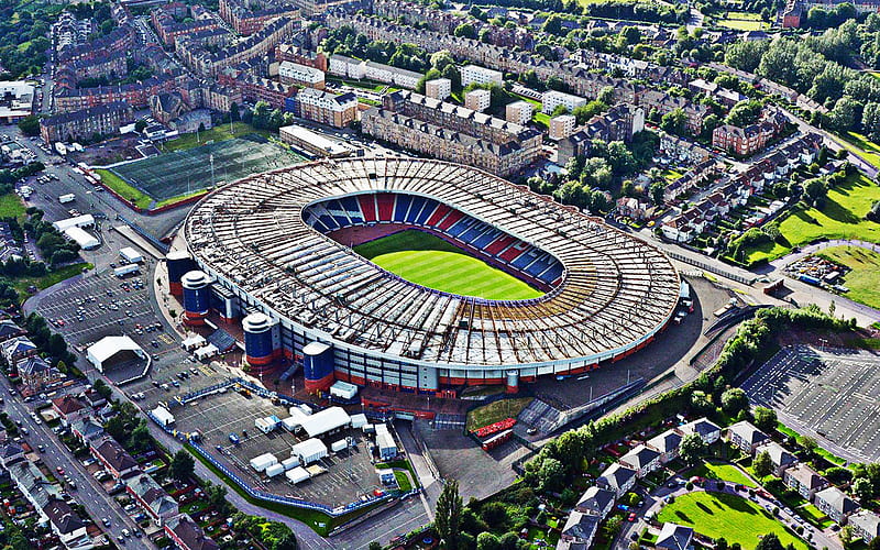 Hampden Park, Queens Park FC Stadium, Glasgow, Scotland, UK, Scottish Football Stadium, HD wallpaper