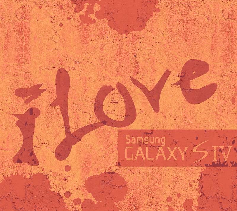 Love Samsung, grain, i love galaxy s iv, i love samsung, s4, HD wallpaper