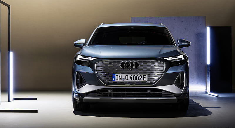 2022 Audi Q4 e-tron (Color: Geyser Blue Metallic) - Front , car, HD wallpaper