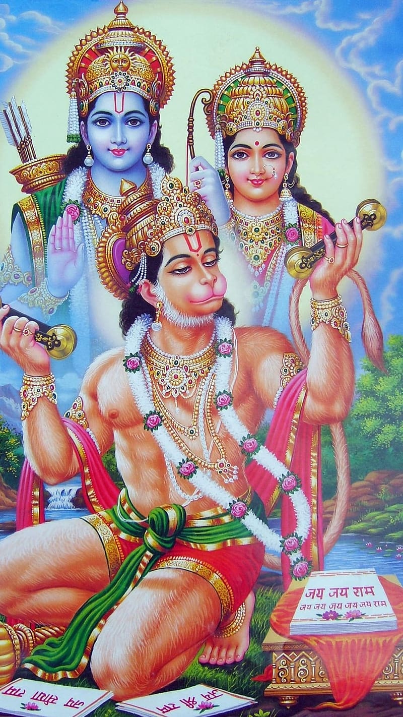 Bajrangbali Ka , Lord Rama And Maa Sita, hindu god, bhakti, devotional, HD phone wallpaper