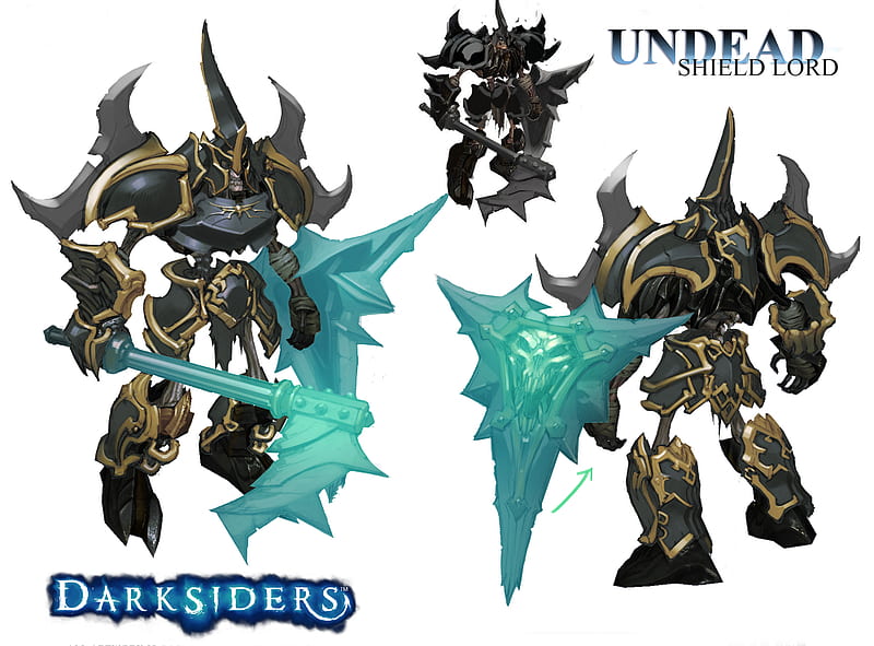Undead Shield Lord, xbox 360, thq, darksiders, HD wallpaper