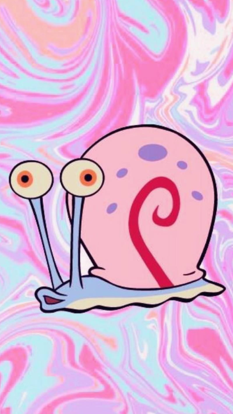 Gary, gary the snail, pink, snail, sponge bob, spongebob, spongebob squarepants, HD phone wallpaper