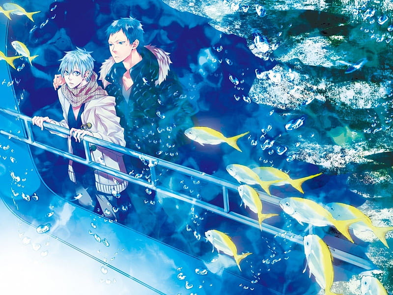 Anime Original Blue Hair Boy Magic Medallion Water HD wallpaper   Peakpx