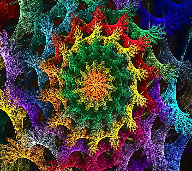 Colorful Spirals, rainbow, spiral, HD wallpaper