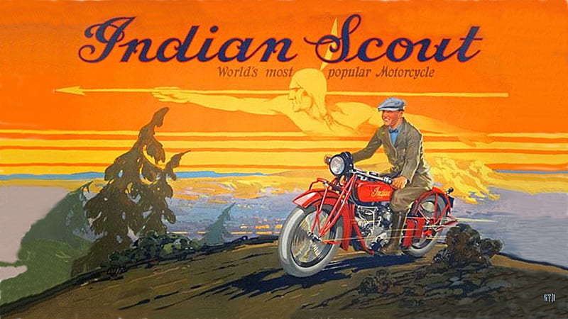 Indian Scout ad art, Vintage Indian Motorcycle advertising, Indian Motorcycle logo, Indian advertising, Indian Motorcycle , Indian Motorcycles, Indian Motorcycle Background, Indian Motorcycle Background, HD wallpaper