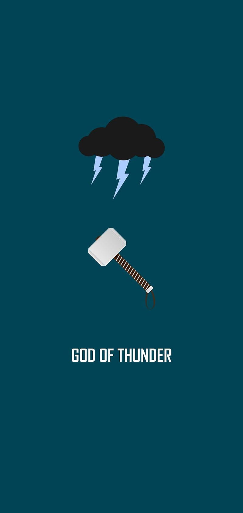 GOD OF THUNDER, 2019, avengers, love, marvel, minimal, super power, superhero, thor, thunder, HD phone wallpaper
