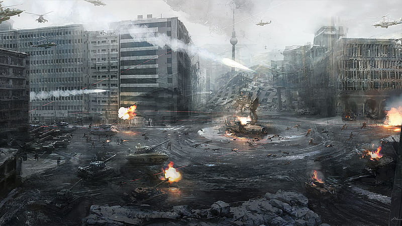 The battle in the game Call of Duty Modern Warfare 3, City War, HD wallpaper