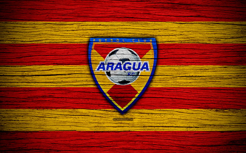 Aragua FC logo, La Liga FutVe, soccer, Venezuelan Primera Division, football club, Venezuela, Aragua, creative, wooden texture, FC Aragua, HD wallpaper