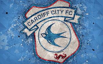 Cardiff City FC paint art, logo, creative, English football team