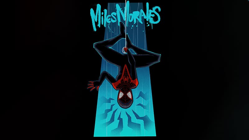Miles Morales Artwork, spiderman, superheroes, artwork, artist, digital-art, dark, artist, behance, HD wallpaper