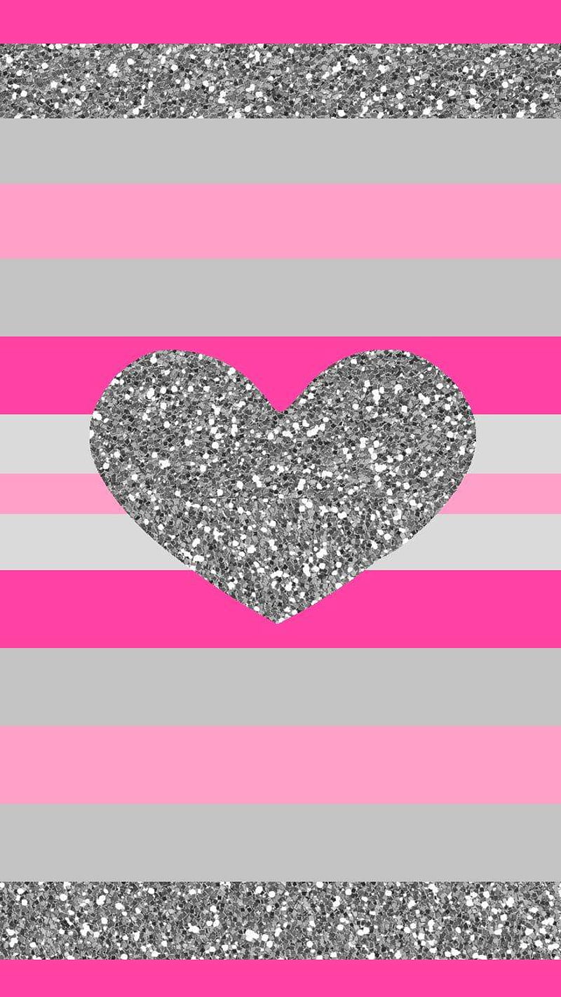 Glitter, heart, pink, HD phone wallpaper | Peakpx