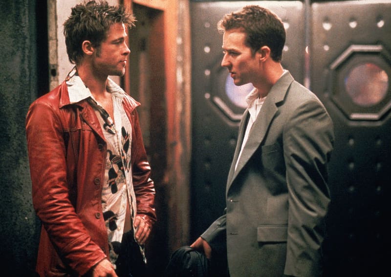 Brad Pitt, Movie, Fight Club, Edward Norton, HD wallpaper