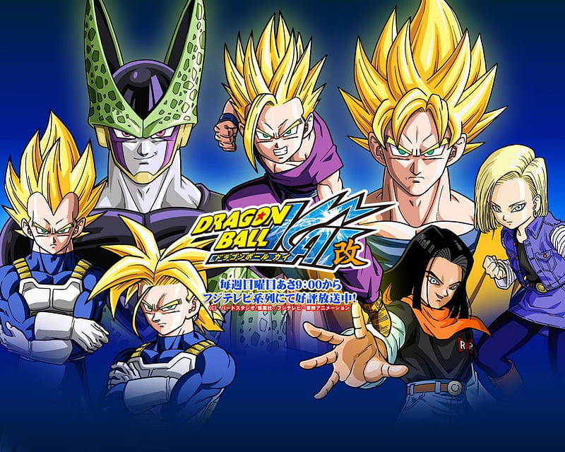 Dragon ball Z Kai, Player, Android 17, Anime, Vegeta, Fighters, Android 18, Cell, Son Goku, Trunks, Son Gohan, HD wallpaper