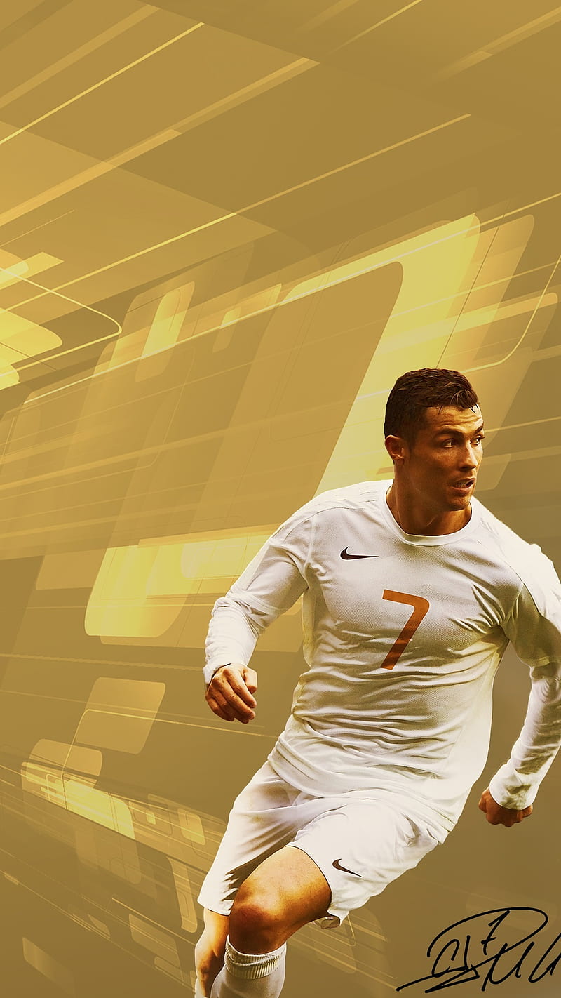 Cristiano Ronaldo, gold, nubia z11 max, ronaldo, soccer, HD phone wallpaper