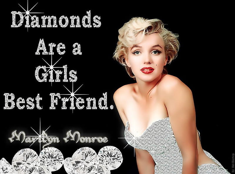 Marilyn Monroe in Diamonds, girl, hot, marilyn monroe, diamonds, woman, HD wallpaper