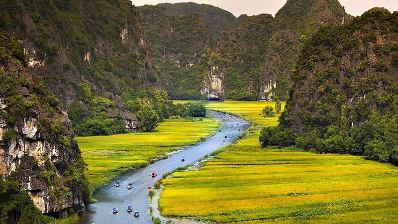 Vietnam, View, Mountains, River, HD wallpaper | Peakpx