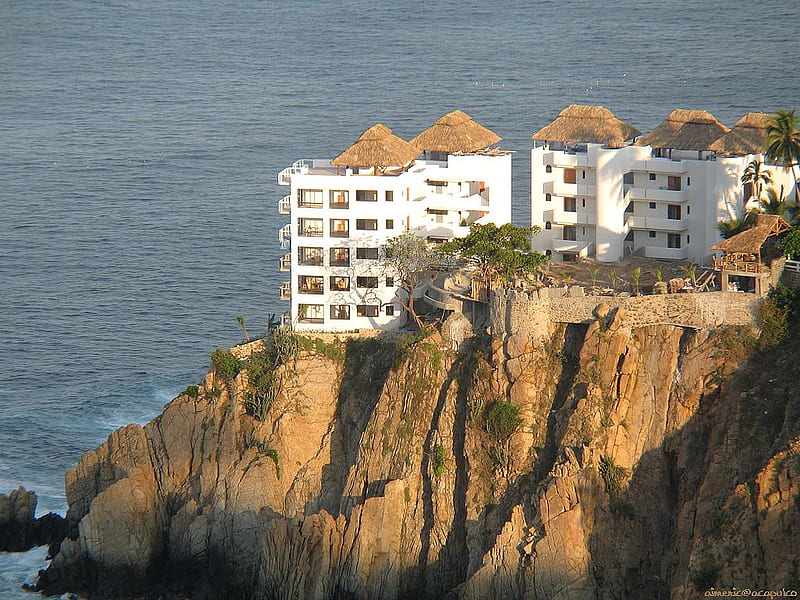 Acapulco, modern, mexico, rock, HD wallpaper