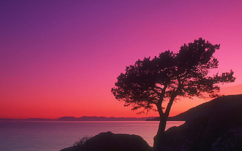 British Columbia Canada-twilight dusk, HD wallpaper