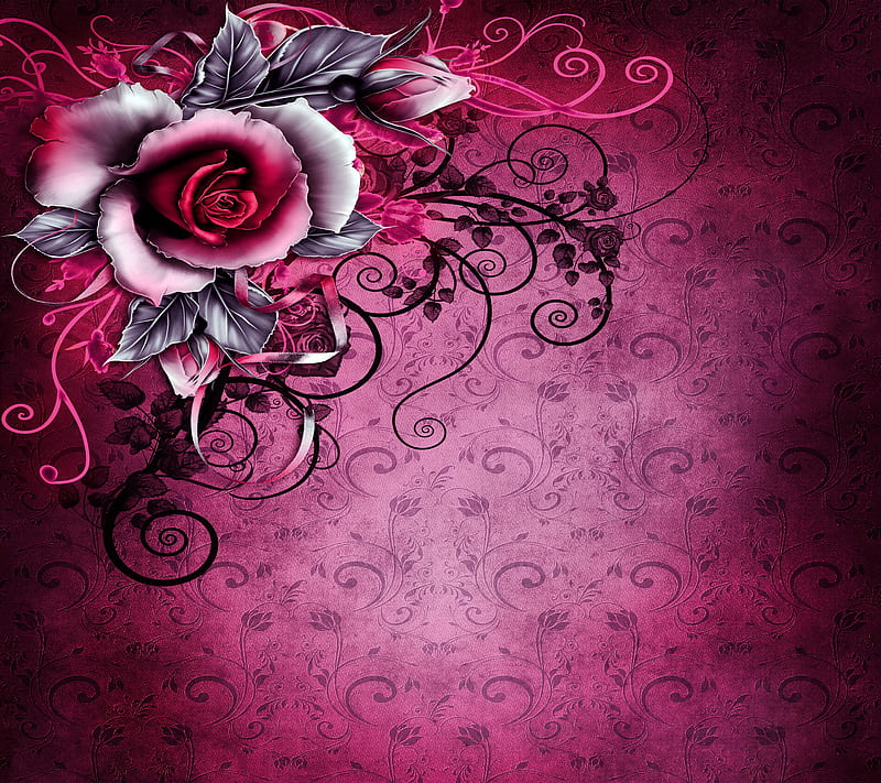 Vintage Rose, floral, flower, HD wallpaper