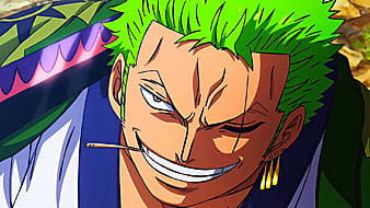 Zoro full body 4k hd with effect dark fire with luffy with smile