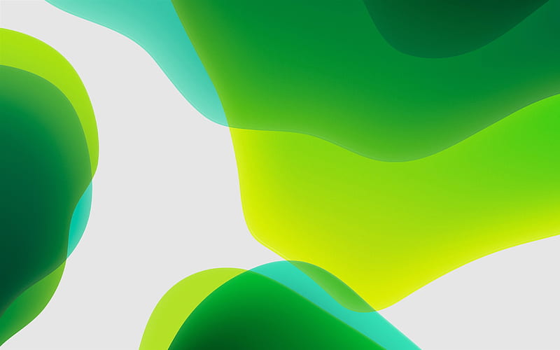 green abstract waves, abstract art, abstract waves, creative, green backgrounds, green waves, geometric shapes, green gradient background, HD wallpaper