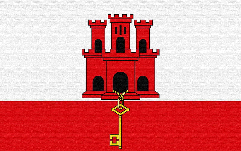 Gibraltar, country, flag, texture, HD wallpaper