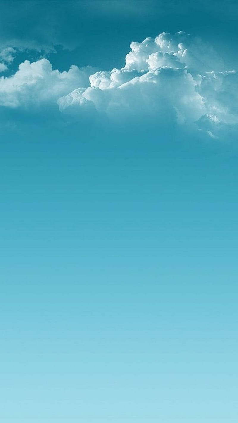 sky, blue, clear, cloud, gray, high, nature, ski, white, HD phone wallpaper