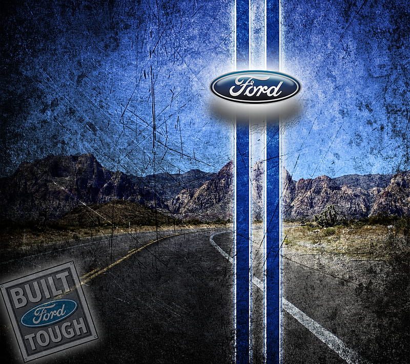 Ford Tough, blue, car, racing, road, suv, truck, HD wallpaper