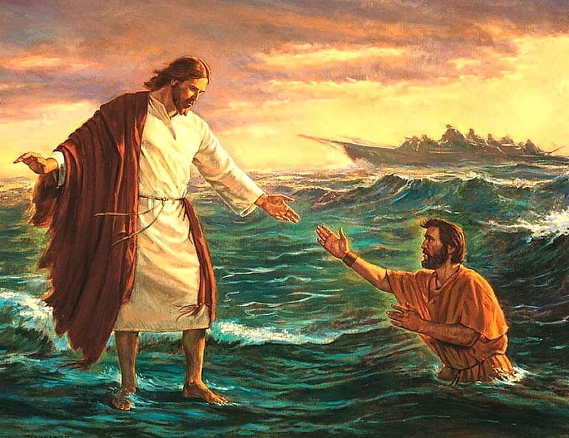 Jesus walks over water, christ, jesus, gospel, miracle, HD wallpaper |  Peakpx