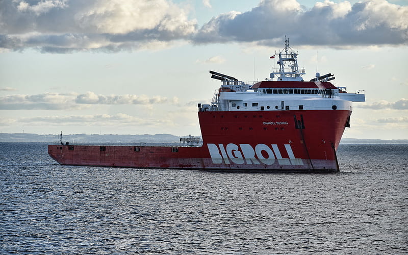 Bigroll Bering sea, deck cargo ship, cargo transport, cargo ships, vessels, HD wallpaper