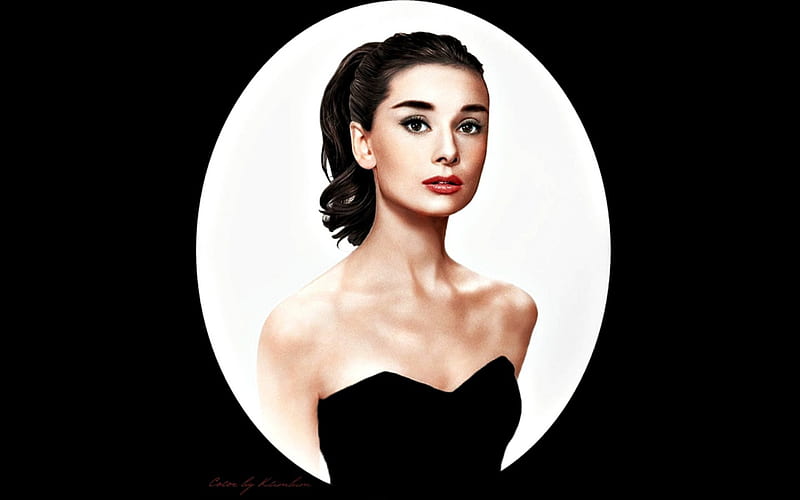 Audrey Hepburn, girl, actress, black, white, woman, HD wallpaper