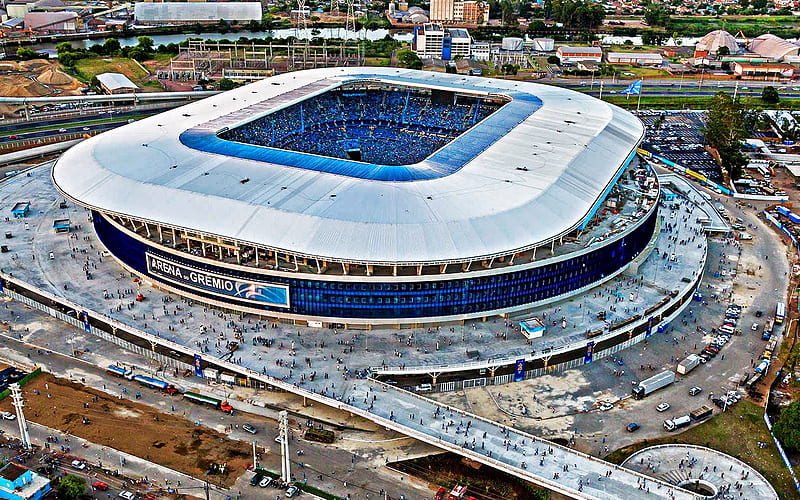 Arena do Gremio, Porto Alegre, Brazil, Brazilian Football Stadium, Serie A, Gremio Stadium, Gremio Arena, HD wallpaper