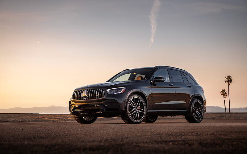 Mercedes-AMG GLC 43, sunset, X253, 2020 cars, crossovers, 2020 Mercedes-AMG GLC 43, german cars, Mercedes, HD wallpaper