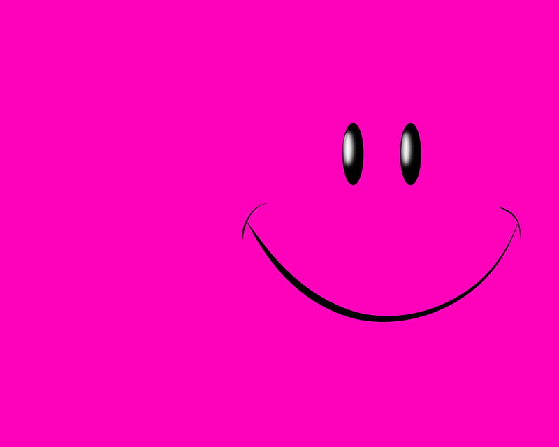 Pretty in pink, smiley face, smiley, face, smile, happy, HD wallpaper |  Peakpx