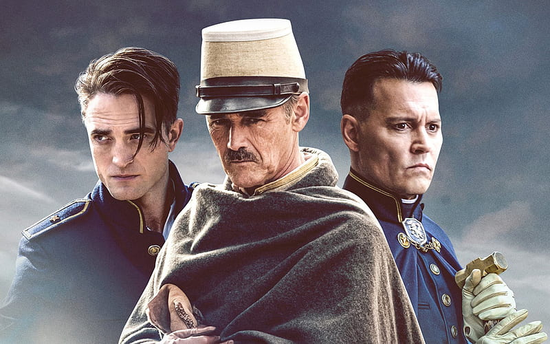 Waiting for the Barbarians, 2020 poster, promo materials, all characters, Colonel Joll, The Magistrate, Warrant Officer Mandel, Johnny Depp, Mark Rylance, Robert Pattinson, HD wallpaper