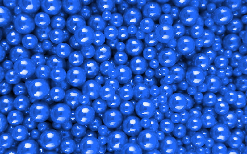 3d balls texture, blue balls texture, creative background with balls, HD wallpaper