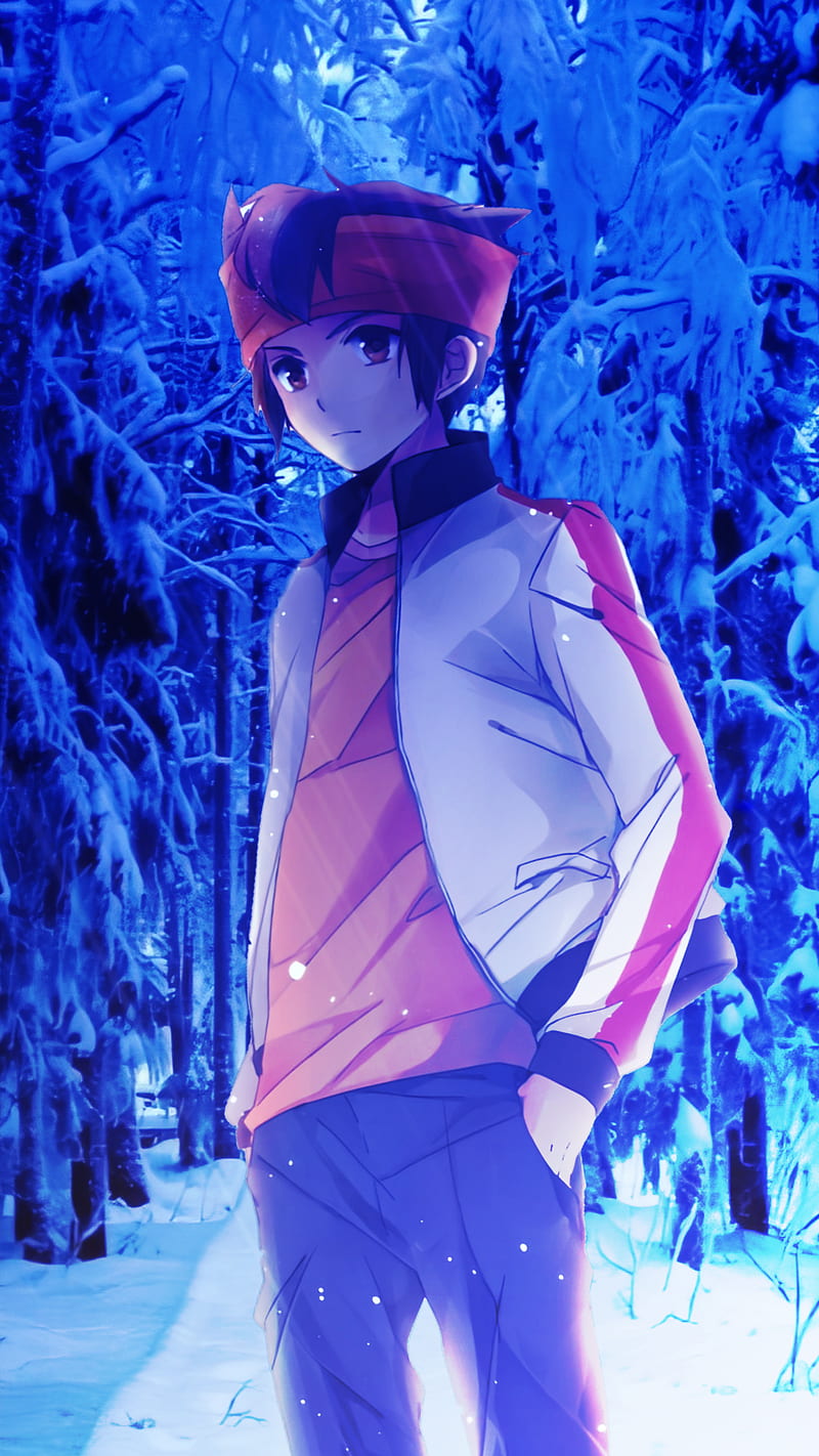 Anime, anime boys, Inazuma Eleven, hat, snow, trees, standing, outdoors, HD  phone wallpaper | Peakpx