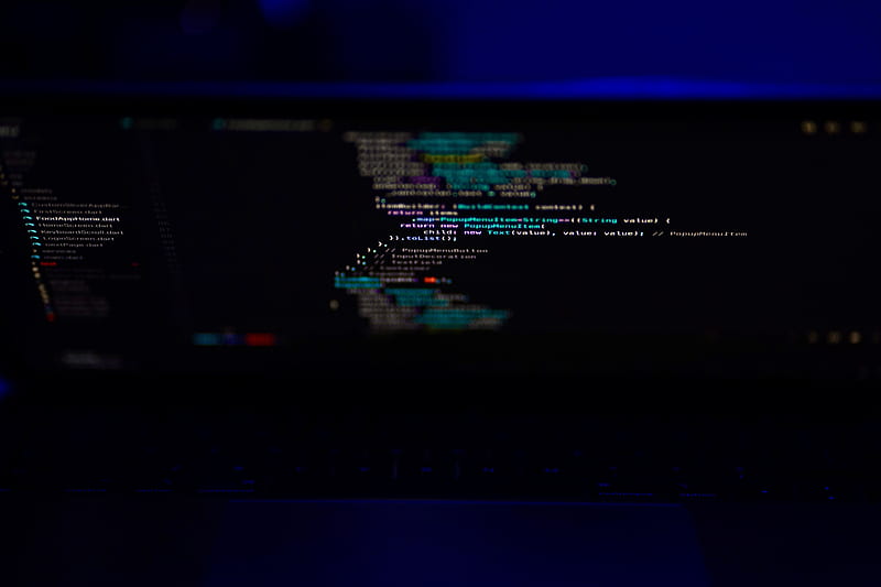 Laptop, screen, code, programming, HD wallpaper
